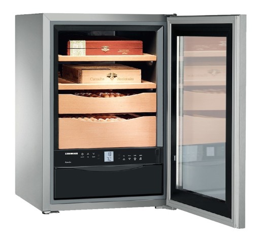 Humidor trabucuri Liebherr Premium ZKes 453  2 rafturi din lemn de cedru  clasa G  Inox