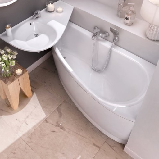 Cada baie asimetrica Ravak Avocado 160 P 160x75cm  orientare dreapta  acril  snowwhite