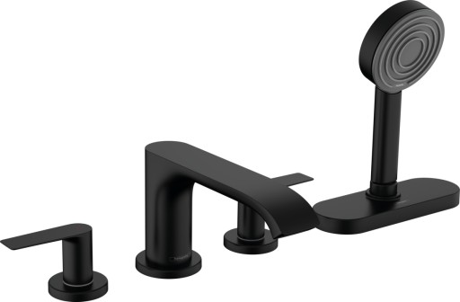 Baterie cu montaj pe cada Hansgrohe Vivenis cu 4 elemente si sBox  negru mat