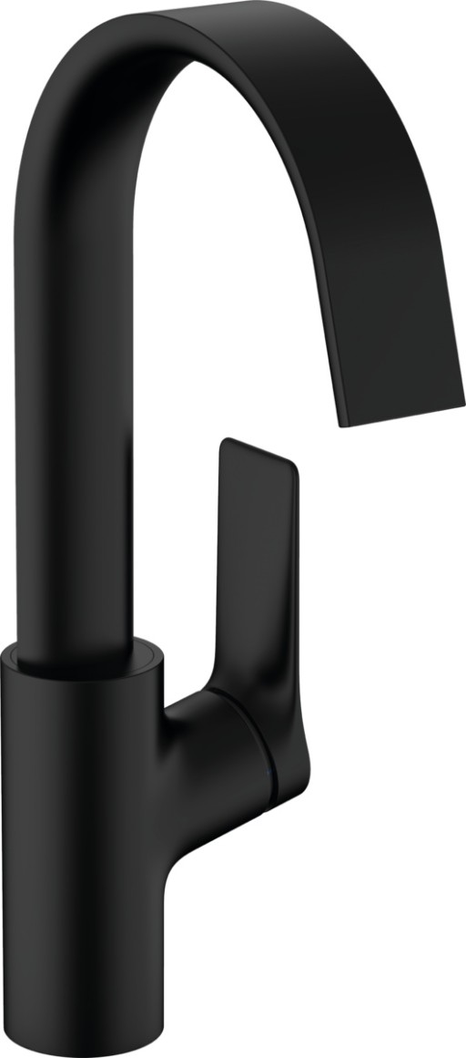 Baterie lavoar Hansgrohe Vivenis 210 cu pipa rotativa  ventil pop-up  negru mat