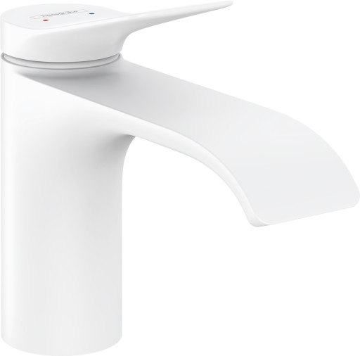 Baterie lavoar Hansgrohe Vivenis 80  ventil pop-up  alb mat
