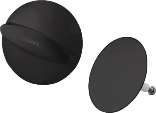 Set ornamente pentru sifon cu preaplin pentru cada Hansgrohe Flexaplus  negru mat