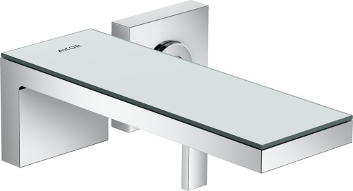 Baterie lavoar Axor MyEdition cu pipa 221mm  montaj incastrat  necesita corp ingropat  crom/sticla oglinda