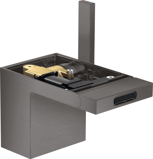 Baterie bideu Axor MyEdition  ventil push-open  fara placa superioara  crom negru periat