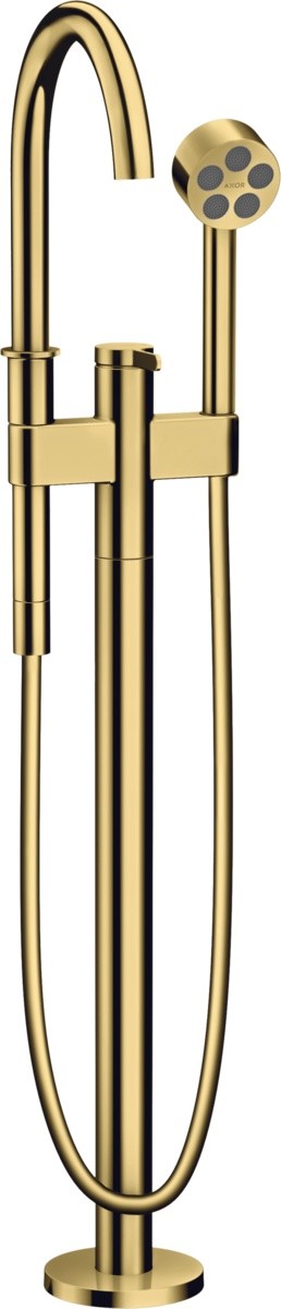 Baterie cada cu montaj pe pardoseala Axor ONE  necesita corp ingropat  gold optic lustruit