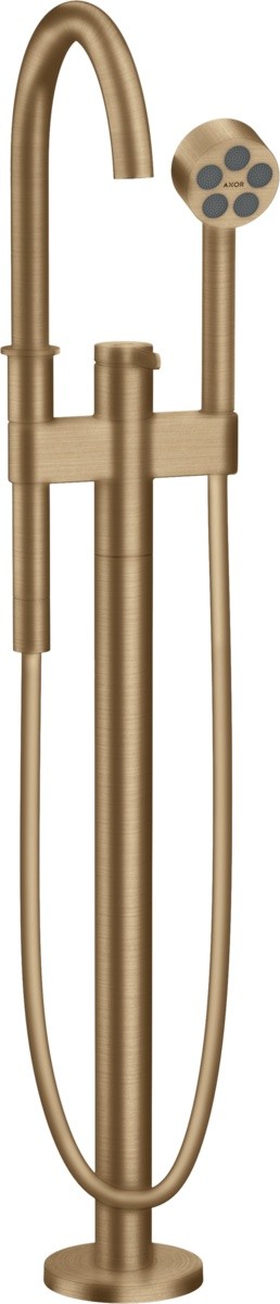Baterie cada cu montaj pe pardoseala Axor ONE  necesita corp ingropat  bronz periat