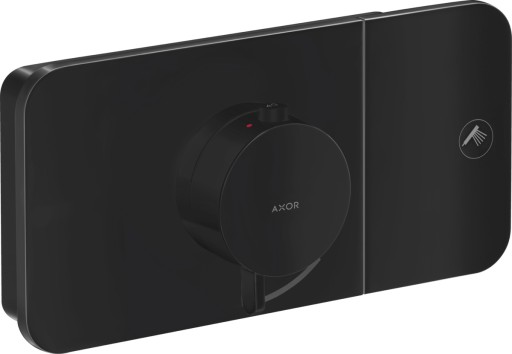 Baterie dus termostatata Axor ONE cu 1 functie  montaj incastrat  necesita corp ingropat  negru mat