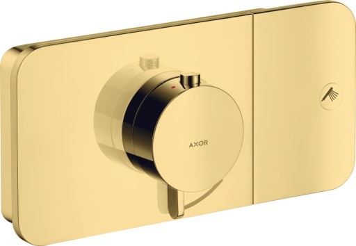 Baterie dus termostatata Axor ONE cu 1 functie  montaj incastrat  necesita corp ingropat  gold optic lustruit