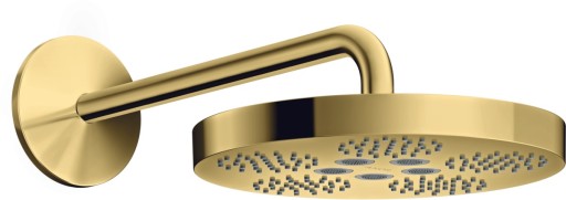 Palarie de dus  Axor ONE 280 1 jet si brat de perete 390mm  gold optic lustruit