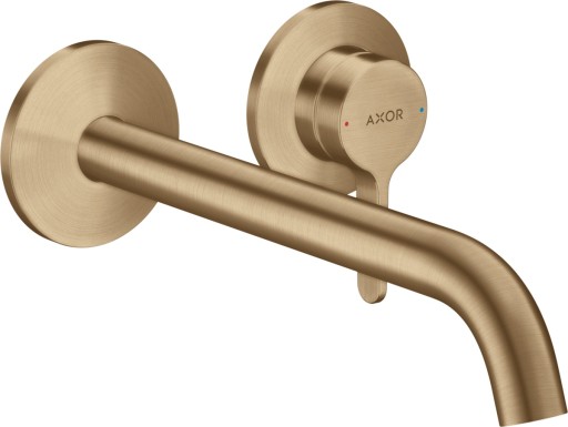 Baterie lavoar Axor ONE cu pipa 220mm  din 2 elemente  necesita corp ingropat  bronz periat