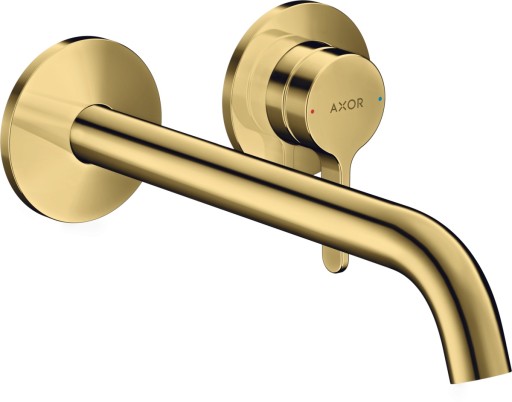 Baterie lavoar Axor ONE cu pipa 220mm  din 2 elemente  necesita corp ingropat  gold optic lustruit