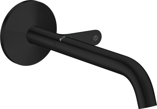 Baterie lavoar Axor ONE Select cu pipa 220mm  montaj incastrat  necesita corp ingropat  negru mat