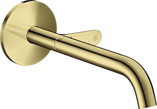 Baterie lavoar Axor ONE Select cu pipa 220mm  montaj incastrat  necesita corp ingropat  gold optic lustruit
