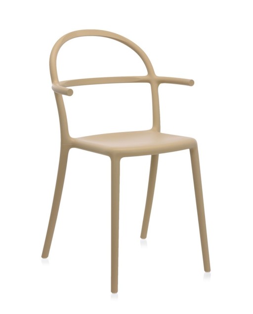 Set 2 scaune Kartell Generic C design Philippe Stark  bej mat
