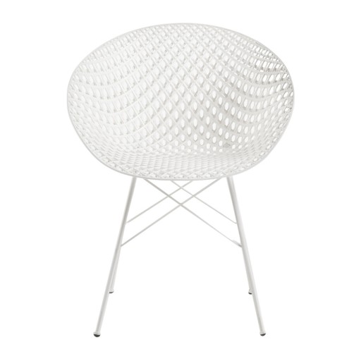 Set 2 scaune Kartell Smatrik design Tokujin Yoshioka  alb mat