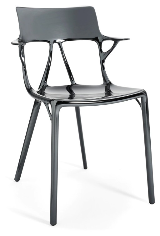 Set 2 scaune Kartell A.I. design Philippe Starck  titanium