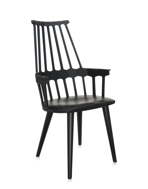Set 2 scaune Kartell Comback  design Patricia Urquiola  negru