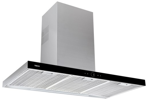 Hota decorativa Teka DLH 1186 T ultraslim  110cm  3 trepte + intensiv  920 m3/h Free Outlet  Inox - cristal negru