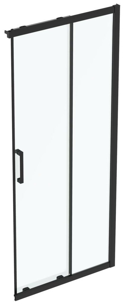 Usa de dus culisanta Ideal Standard Connect 2 90cm  sticla 6mm tratata IdealClean  profil negru mat