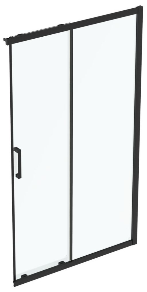 Usa de dus culisanta Ideal Standard Connect 2 120cm  sticla 6mm tratata IdealClean  profil negru mat