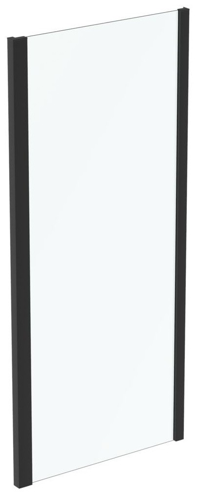 Perete fix Ideal Standard Connect 2 90cm  sticla 6mm tratata IdealClean  profil negru mat