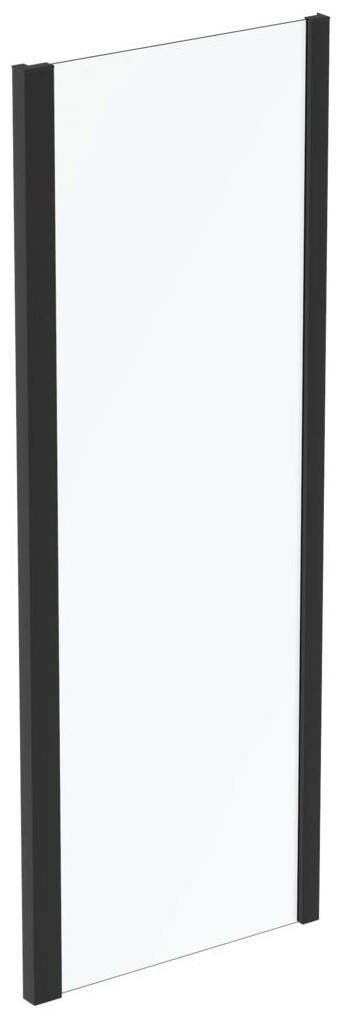 Perete fix Ideal Standard Connect 2 75cm  sticla 6mm tratata IdealClean  profil negru mat