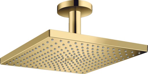 Palarie de dus Hansgrohe Raindance E 300 Air crom si brat de tavan 100mm  gold optic lustruit