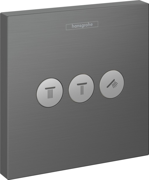 Divertor Hansgrohe Shower Select pentru 3 consumatori  necesita corp ingropat  negru periat