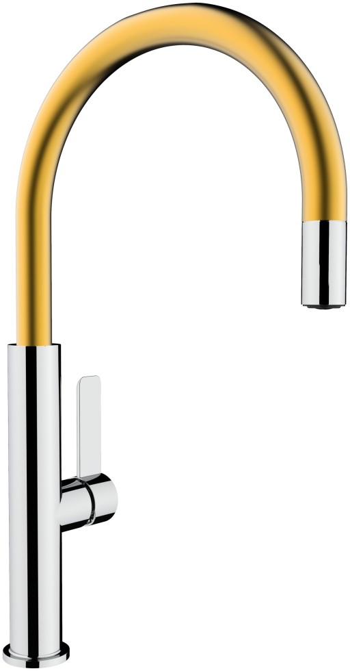 Baterie bucatarie Teka FOT 995 cu teava inalta rotativa  Brass EXPUS