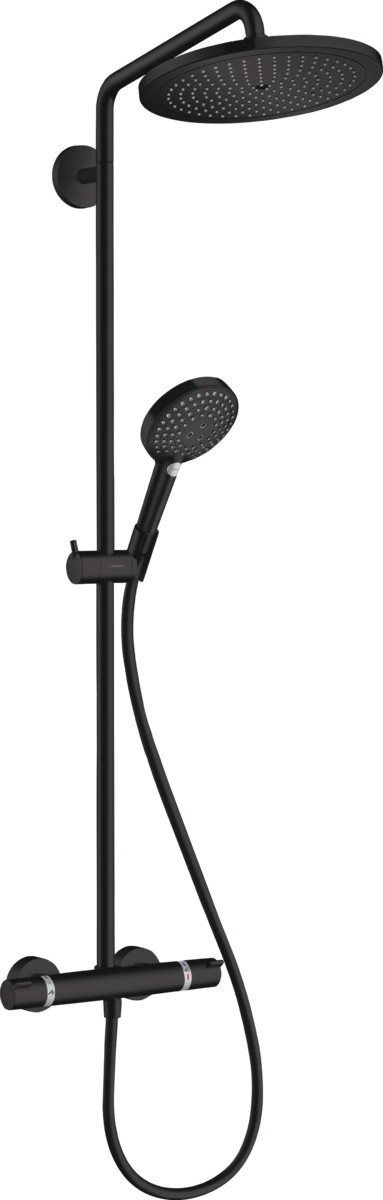 Coloana de dus Hansgrohe Croma Select S 280 1jet cu baterie termostatata  negru mat