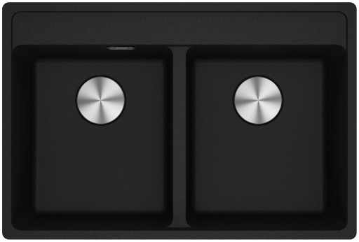 Chiuveta bucatarie Franke Maris MRG 620-35-35 TL cu doua cuve  760x510mm  fragranite  Nero