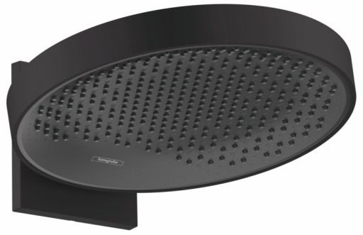 Palarie de dus Hansgrohe Rainfinity 360  1 jet  cu placa de conectare la perete  negru mat
