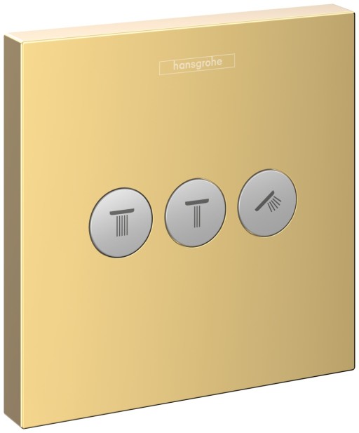 Divertor Hansgrohe Shower Select pentru 3 consumatori  necesita corp ingropat  gold optic lustruit