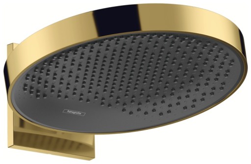 Palarie de dus Hansgrohe Rainfinity 360  1 jet  cu placa de conectare la perete  gold optic lustruit