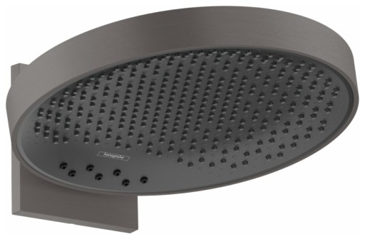 Palarie de dus Hansgrohe Rainfinity 360  3 tipuri de jet  cu placa de conectare la perete  negru periat