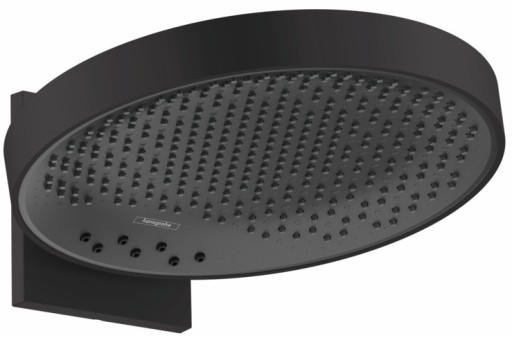 Palarie de dus Hansgrohe Rainfinity 360  3 tipuri de jet  cu placa de conectare la perete  negru mat