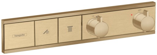 Baterie cada - dus termostatata Hansgrohe RainSelect cu montaj incastrat  necesita corp ingropat  bronz periat