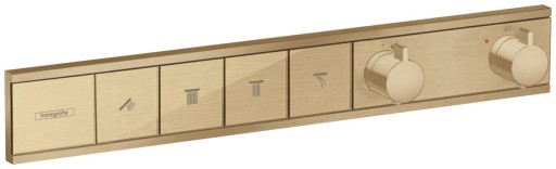 Baterie cada - dus termostatata Hansgrohe RainSelect cu 4 functii  montaj incastrat  necesita corp ingropat  bronz periat