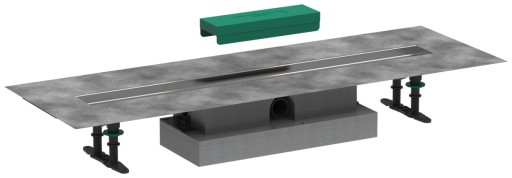 Rigola de pardoseala pentru dus Hansgrohe uBox 80cm  pardoseli minim 57mm  pentru capac faiantabil