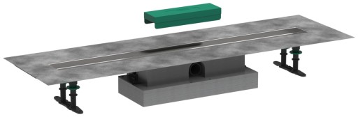 Rigola de pardoseala pentru dus Hansgrohe uBox 90cm  pardoseli minim 57mm  pentru capac faiantabil