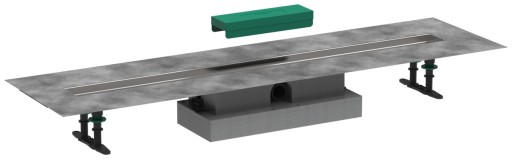 Rigola de pardoseala pentru dus Hansgrohe uBox 100cm  pardoseli minim 57mm  pentru capac faiantabil