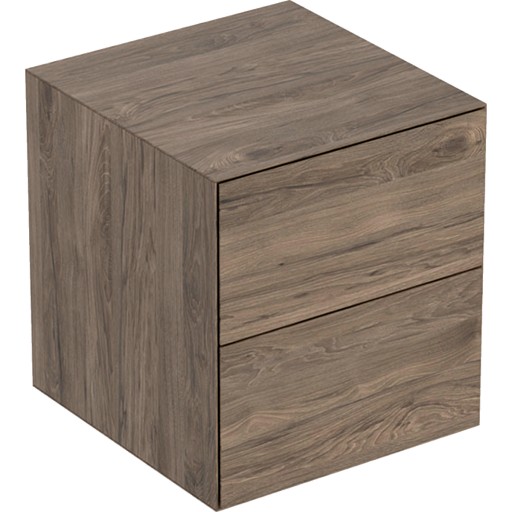 Dulap mediu suspendat Geberit ONE cu 2 sertare  45x47x49.2cm  nuc AmericanHickory / Melamina structura lemnoasa