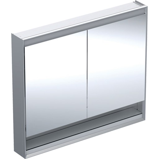 Dulap dublu cu oglinda Geberit ONE 105x90x15cm  cu nisa  finisaj aluminiu