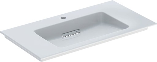 Lavoar Geberit ONE Slim 90x48cm  montare pe mobilier  fara preaplin  scurgere speciala  sifon inclus  KeraTect  alb