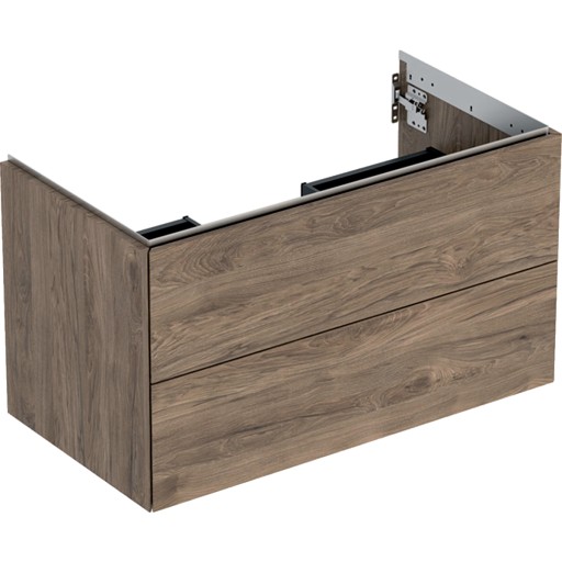 Dulap baza Geberit ONE cu 2 sertare  90cm  nuc AmericanHickory / Melamina structura lemnoasa