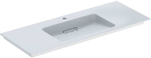 Lavoar Geberit ONE Slim 120x48cm  montare pe mobilier  fara preaplin  scurgere speciala  sifon inclus  KeraTect  alb