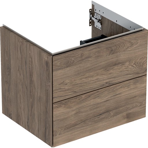 Dulap baza Geberit ONE cu 2 sertare  60cm  nuc AmericanHickory / Melamina structura lemnoasa