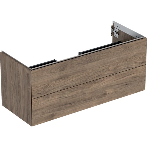 Dulap baza Geberit ONE cu 2 sertare  120cm  nuc AmericanHickory / Melamina structura lemnoasa