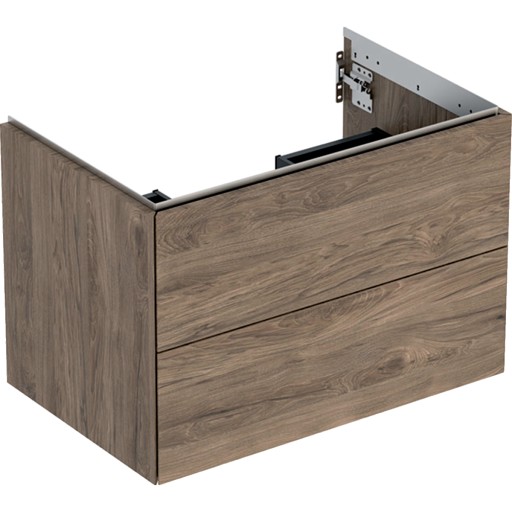 Dulap baza Geberit ONE cu 2 sertare  75cm  nuc AmericanHickory / Melamina structura lemnoasa