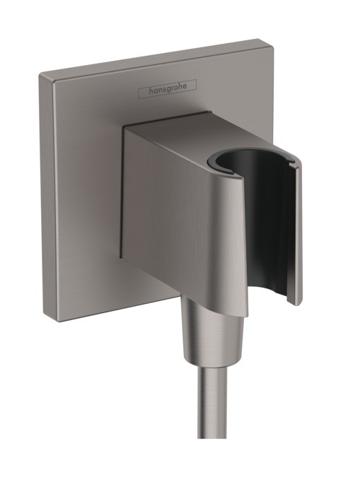 Accesoriu Hansgrohe FixFit E cu agatatoare de dus  negru periat